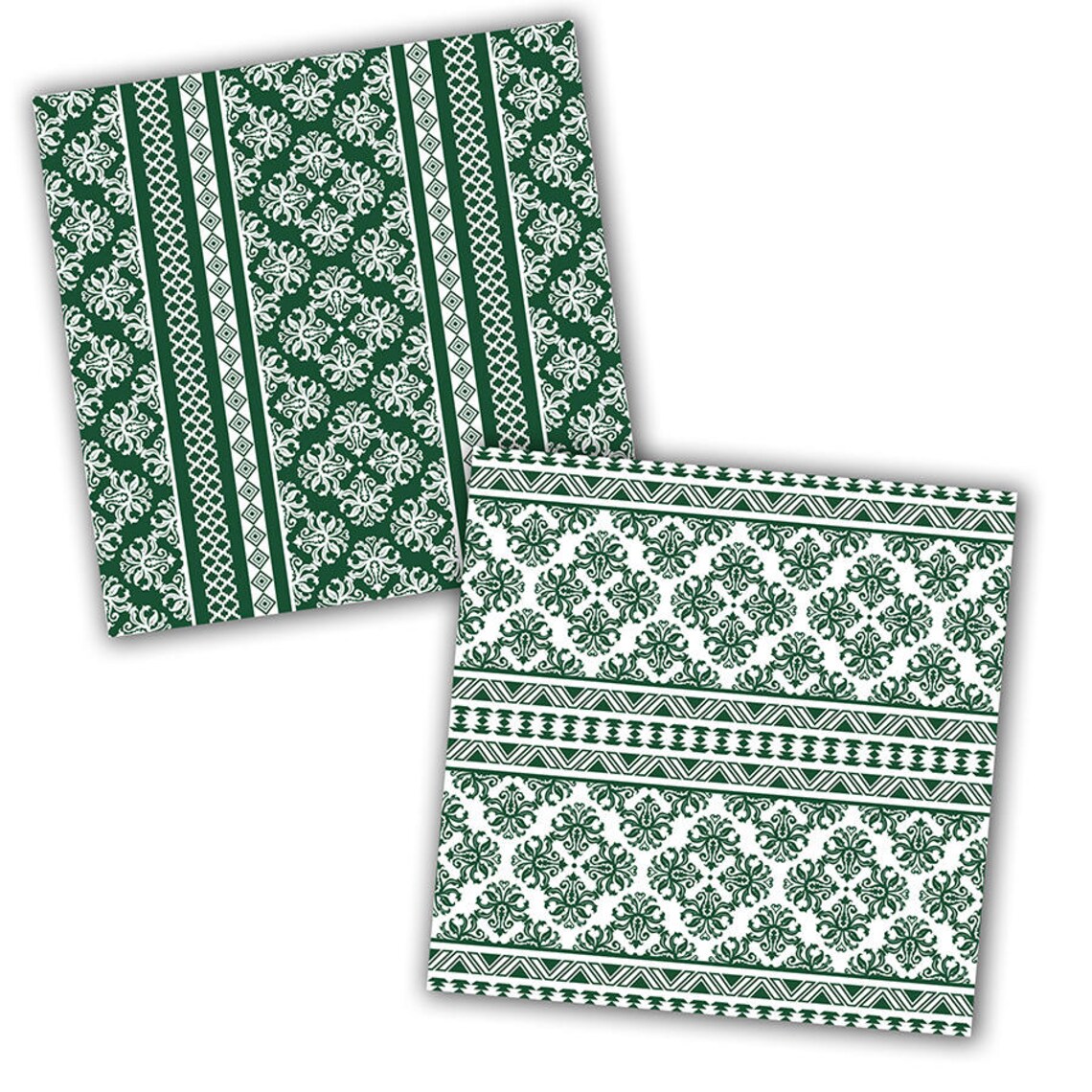 Green Scrapbook Paper: Green Seamless Patterns | Etsy