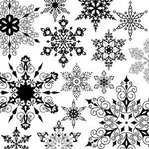 Weihnachten Schneeflocke Cliparts, weihnachtscliparts, Schneeflocke Silhouette, schwarzen und weißen Schneeflocken Cliparts, Weihnachten Grafiken, Weihnachten ClipArts