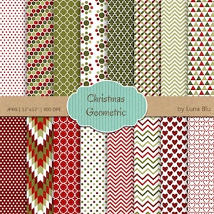 : Weihnachten Digital "Weihnachten Muster" Xmas digitale Papier, für Scrapbooking, lädt, Cardmaking, Handwerk