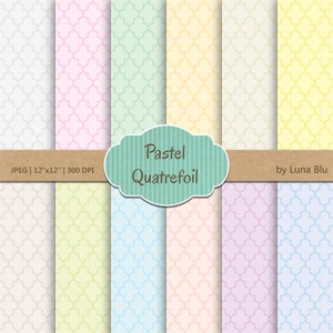 Quadrilobato digitale "Pastello Quadrifoglio" pastello digitale libro, grata, marocchino, quadrilobato sfondi gratis per scrapbooking, cardmaking