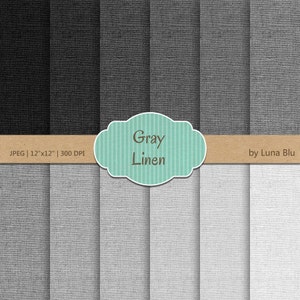 Leinen Digitalpaper: "Graue Leinen" graue Texturen, Leinen Hintergründe für Scrapbooking, lädt, Cardmaking, Leinen Leinwand Texturen