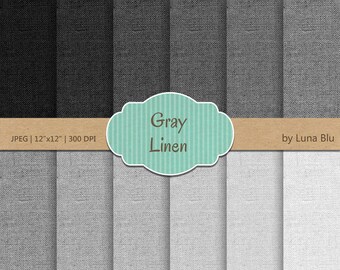 Gray Linen Textures: Scrapbooking Paper (Digital Download)