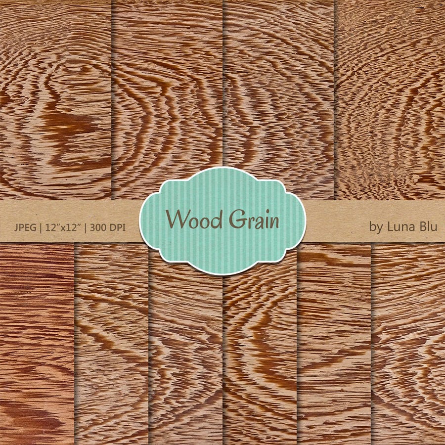 Wood Digital Paper Wood Grain wood backgrounds Etsy