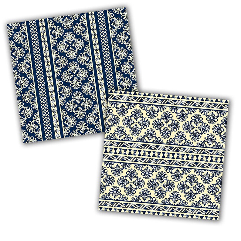 Navy Backgrounds: Navy and Cream Seamless Patterns | Etsy