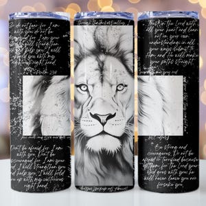 Man Of God Tumbler Wrap: Lion, Bible Verse (Digital Download)