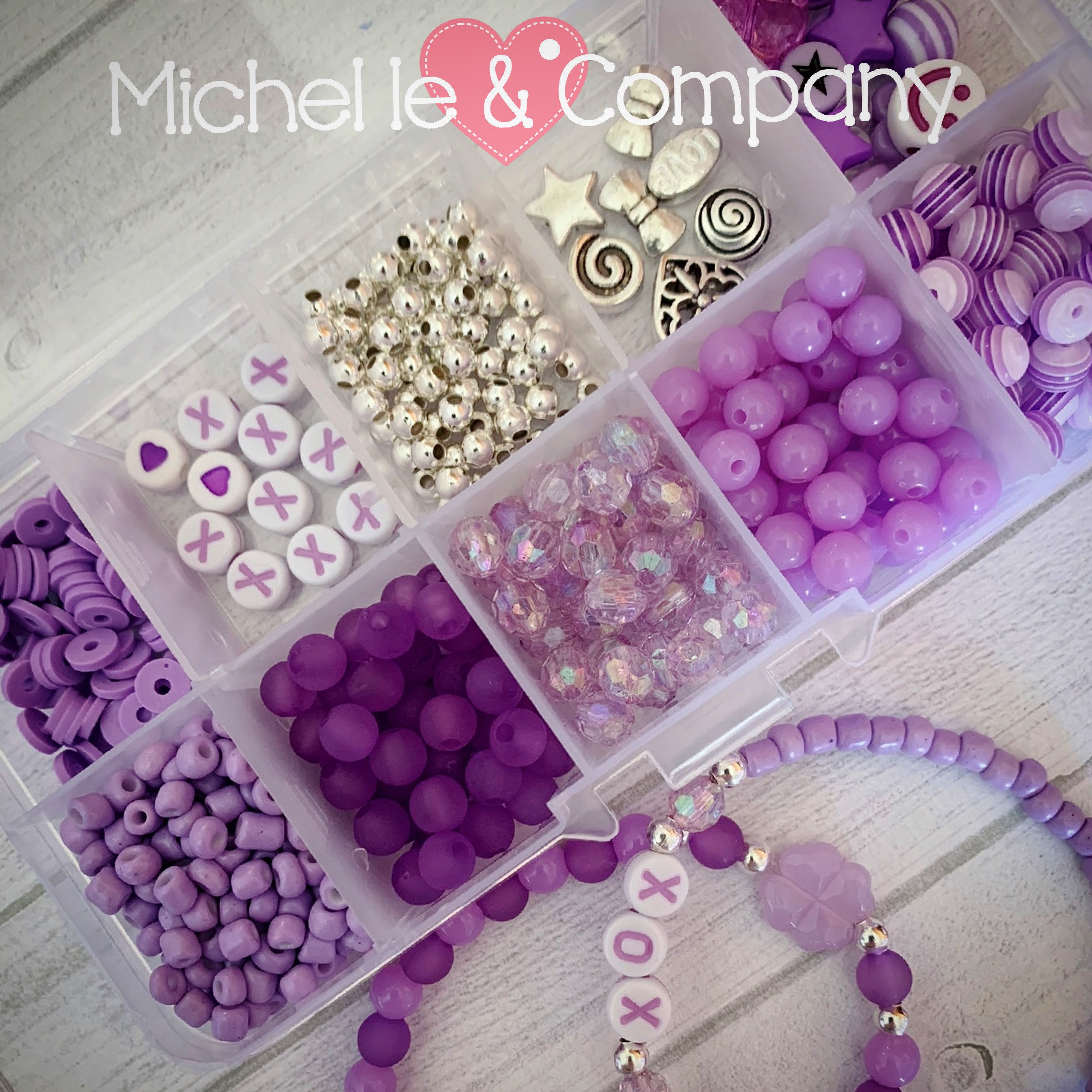 Veeki Diy Bracelet Making Kit, Exquisite Purple Crystal Bracelet  Accessories Craft Gift Set, Suitable For Adults, Young Girls
