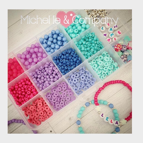 DIY Bright Pastel Swiftie Stretch Bracelet Kit Stretchy Bracelet Bead Kit  Swiftie Beaded Name/word Bracelet Kit Friendship Bracelets 