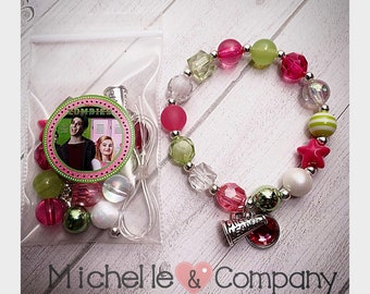Zombies DIY Zom VS Pom Bracelet Birthday Party Favor Slumber Party Favor BOHO Style Bracelet Zombie Party Activity Addison