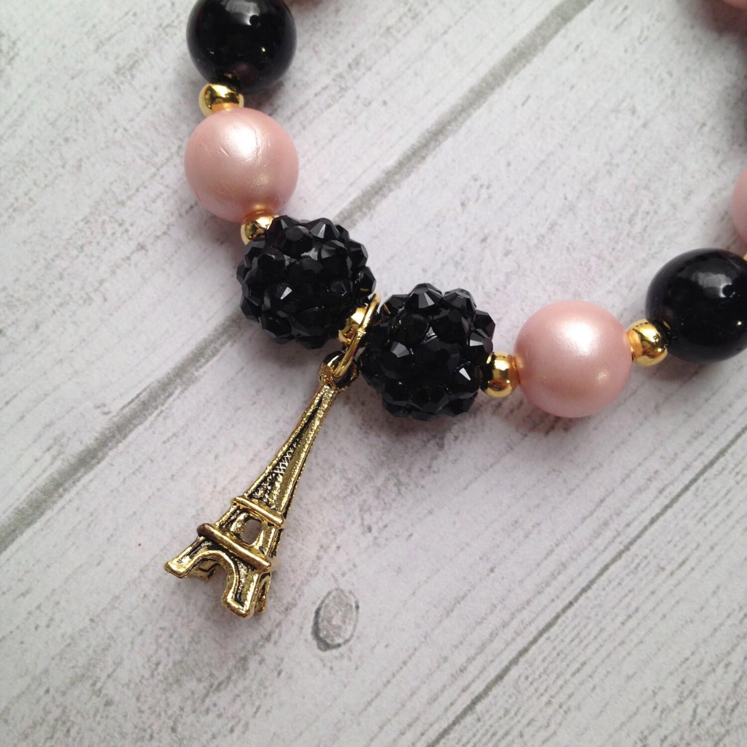 8 Paris Sparkle Eiffel Tower Charm Bracelet Paris Birthday Etsy