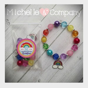 Rainbow DIY bracelet kits Birthday or Slumber Party Favor Rainbow DIY Activity Over the Rainbow Birthday Rainbow Activity party Gift bag