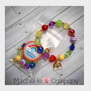 Rainbow DIY Bracelet Birthday or Slumber Party Favor Rainbow DIY Activity Over the Rainbow Birthday Rainbow Slumber Party Activity DIY