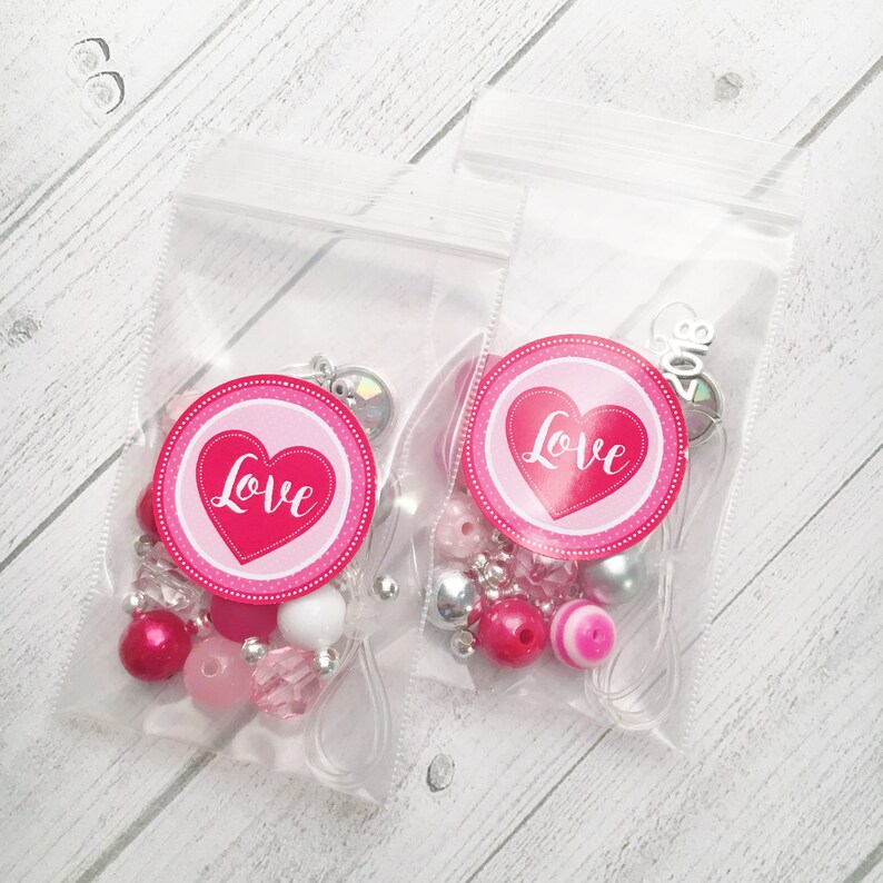4 Love Valentine 2019 DIY Charm Bracelet Birthday or Slumber Party Activity DIY Bracelet Valentine Party Favor Love Sweet 16 Valentine gift