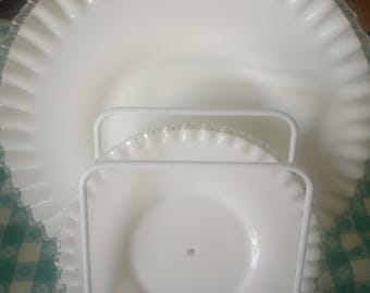 Fenton Silver Crest Tidbit Tray - Plates Only