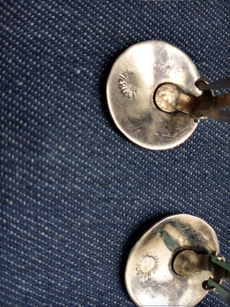 Mexican sterling clip-on vintage earrings