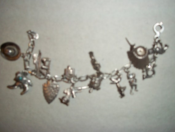 Sterling charm bracelet 1940's