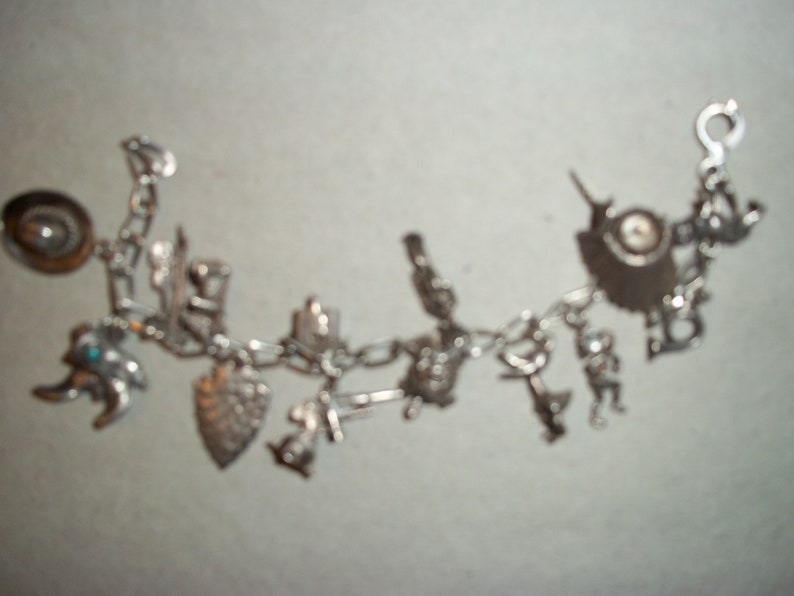 Sterling charm bracelet 1940/'s