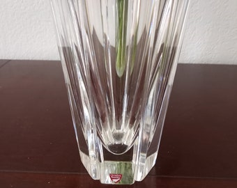 Orrefors "Corona" pattern Crystal Vase - Signed and Numbered - approx. 7 3/4" tall