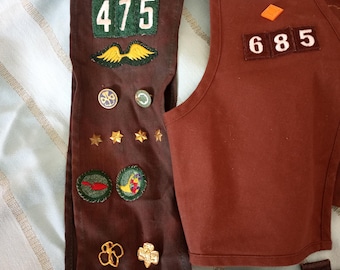 Girl Scout/Brownie Memorabilia, 30s Guide Book, 60s Uniform Parts - all inclusive.