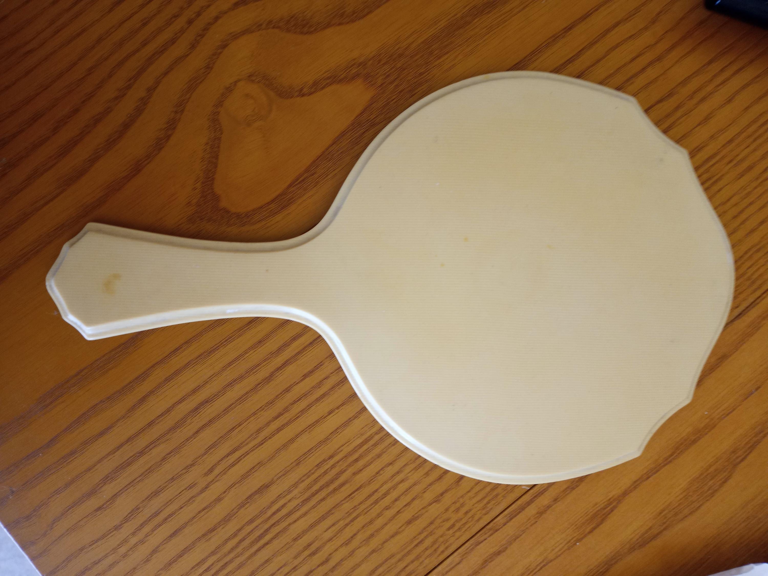 Py-ro-lin Ivory DuBarry Beveled Vintage Hand Mirror