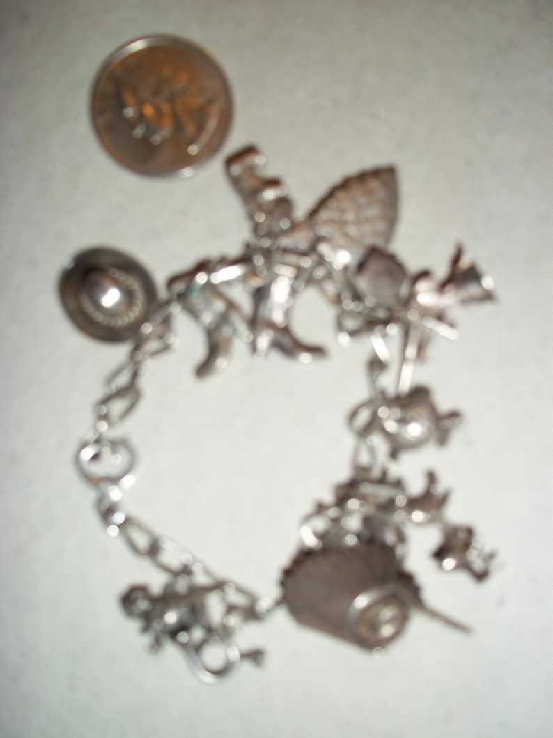 Sterling charm bracelet 1940/'s