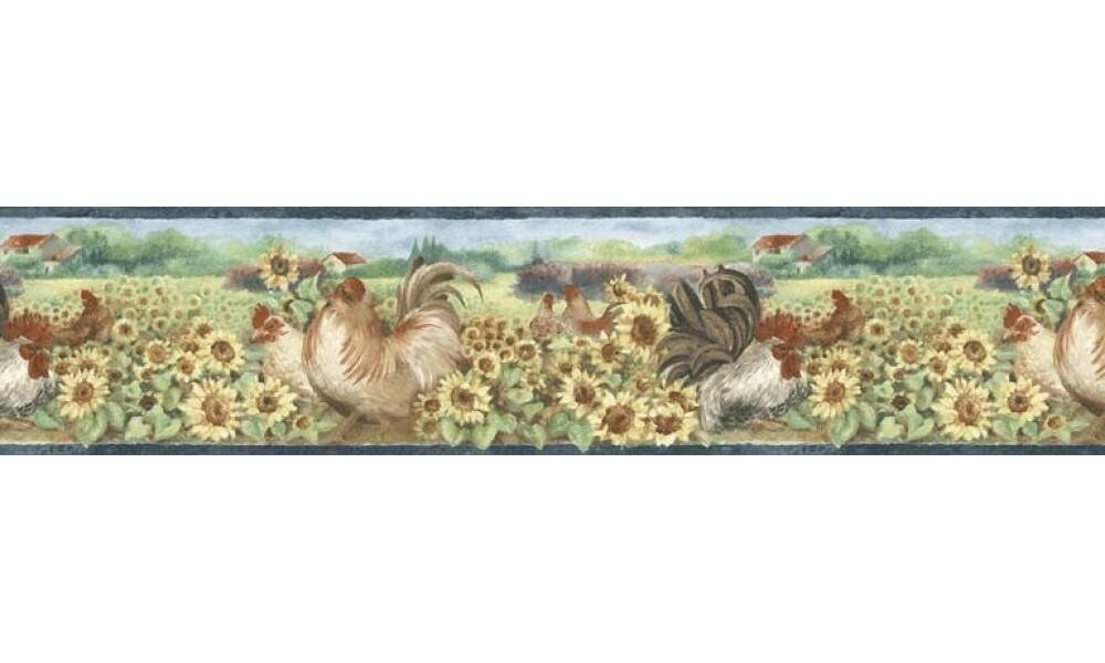 Roosters B76314 Wallpaper Border Etsy