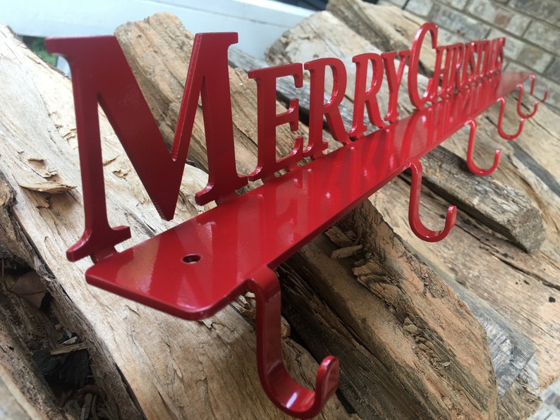 Stocking Holder Stocking Hanger Merry Christmas Christmas Etsy