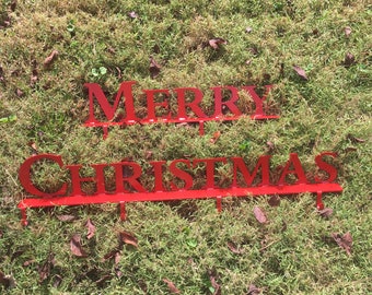 Stocking Holder, Stocking Hanger, Merry Christmas, Christmas Stocking holders, RED