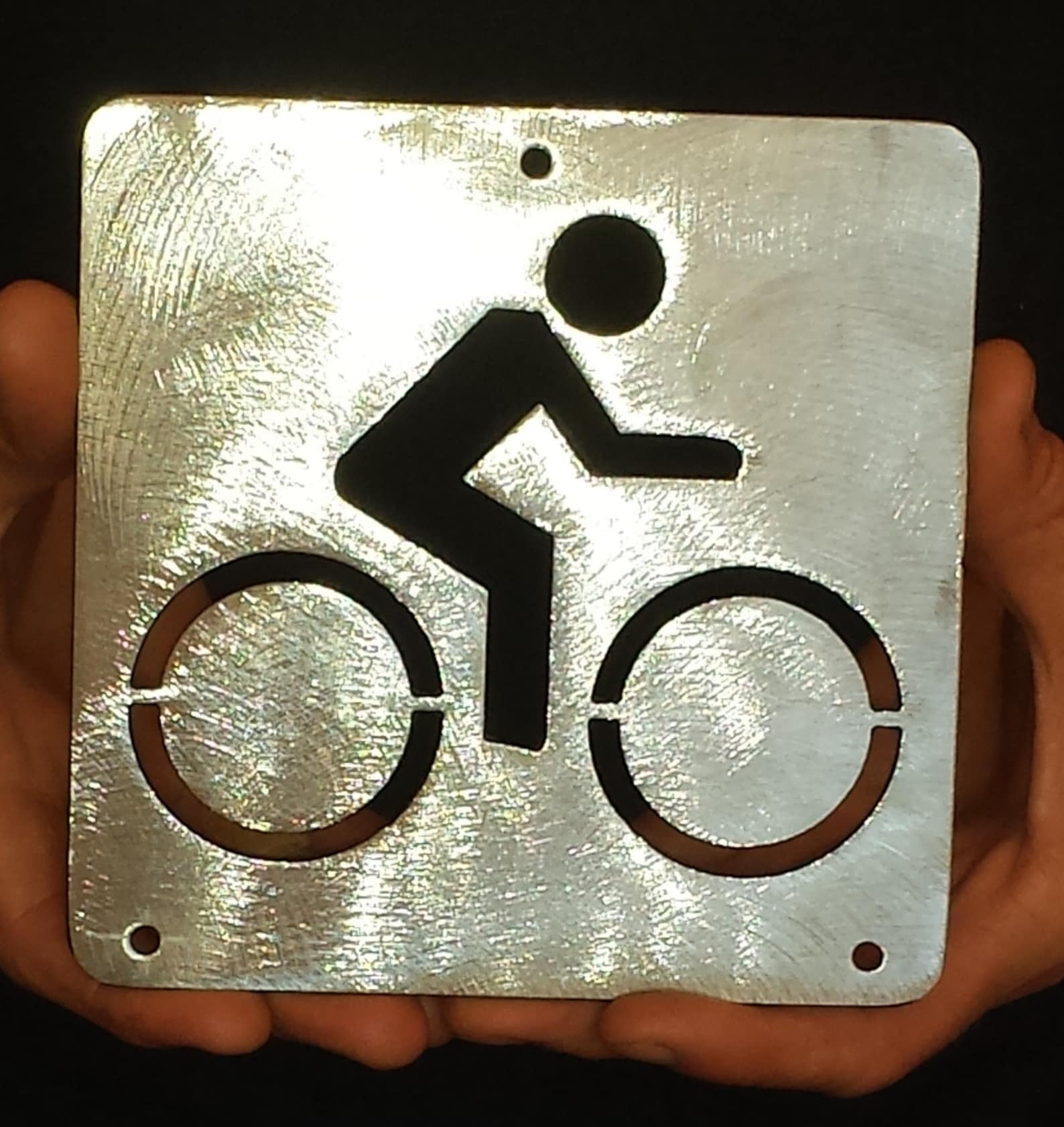 Bike Rack, Bike Rack Sign, Bike Trail Marker, Metal Bike Sign, Bike