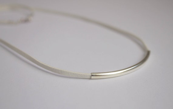 Choker With Silver Tube