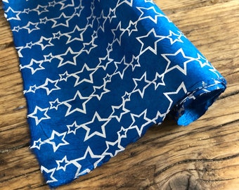 Silver Star Wrapping Paper | Blue Lokta Handmade Gift Wrap (70x50cm)