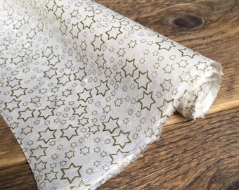 Gold Stars Wrapping Paper ~ Handmade Lokta Paper ~ Gift Wrap ~ 75 x 50cm.