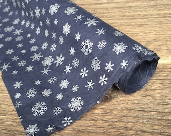 Snowflake Christmas Wrapping Paper, Handmade Lokta Paper (75 x 50cm)