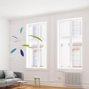 Mobilé &quot;little leaf&quot; green and blue
