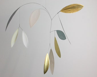 Mobilé  TINA , beige, grey, gold leaf