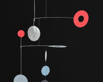 SILA, Mobilé in black, grey with red