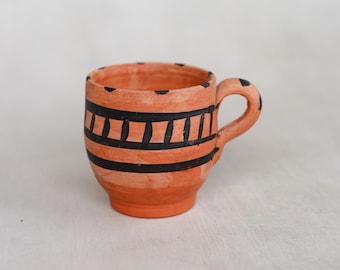 Moroccan Berber hand made authentic clay water mug