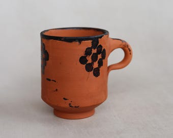 Moroccan Berber hand made authentic clay water mug