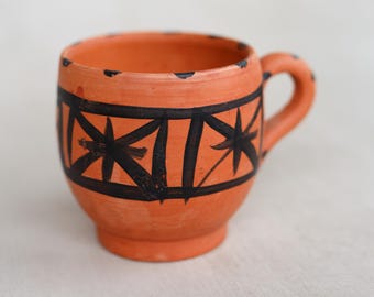 Moroccan Berber hand made authentic clay water mug
