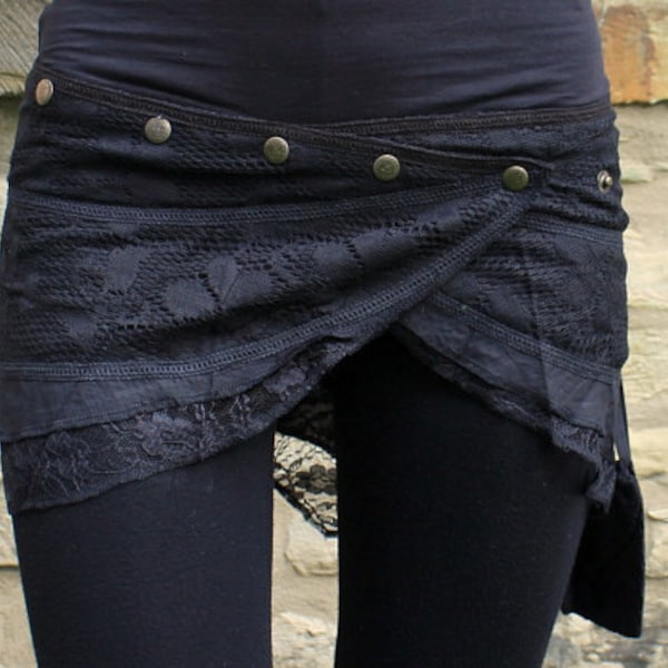 Gypsy Pixie wrap Skirt. Alternative Fashion - Psy Trance Wear - Goa Fashion