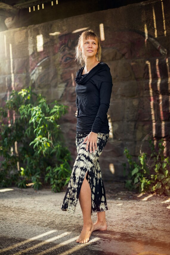 Midi Tie Dye Skirt. Alternative Fashion Psy Trance Wear Goa