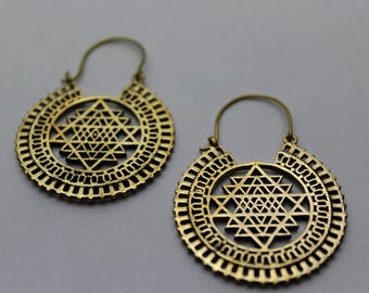 Ear rings, Ear Ring ,Mandala, sacred geometry, meditation