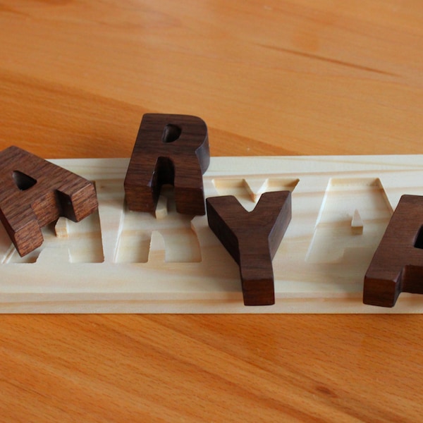 Wood name Puzzle Toy, Wood Puzzle Toy, All Natural Toy, Personalized Wood Toy for Child,  Name puzzle baby, Personalized puzzle