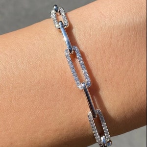 1.50CT Diamond Diamond Paper Clip Link Bracelet