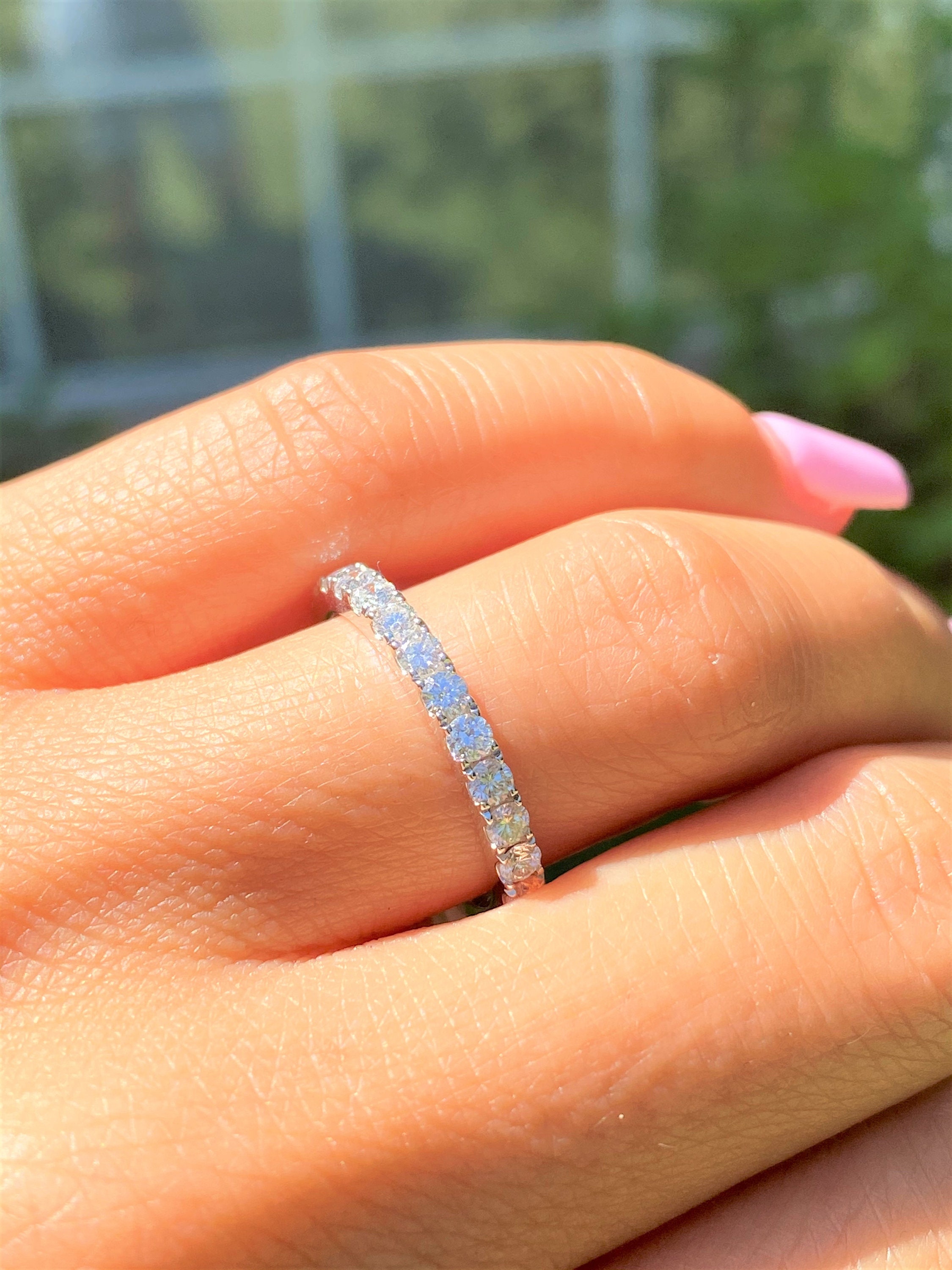 1.25CT Diamond Eternity Ring Prong Set 2.50MM Diamonds Wedding