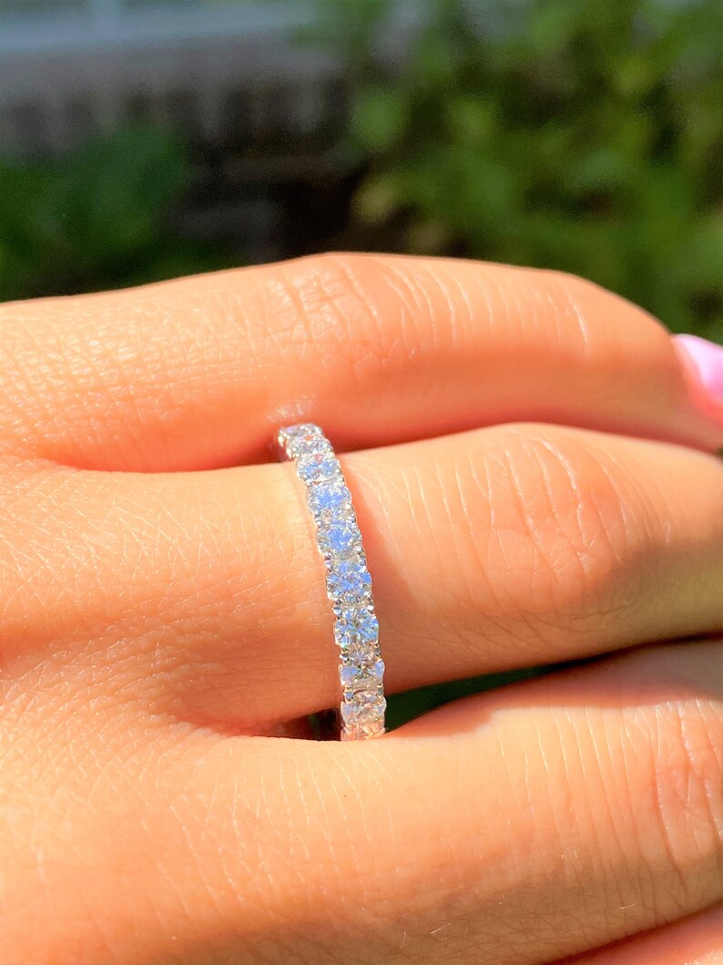 1.75CT Diamond Eternity Ring Prong Set 2.70MM Diamonds Wedding Etsy