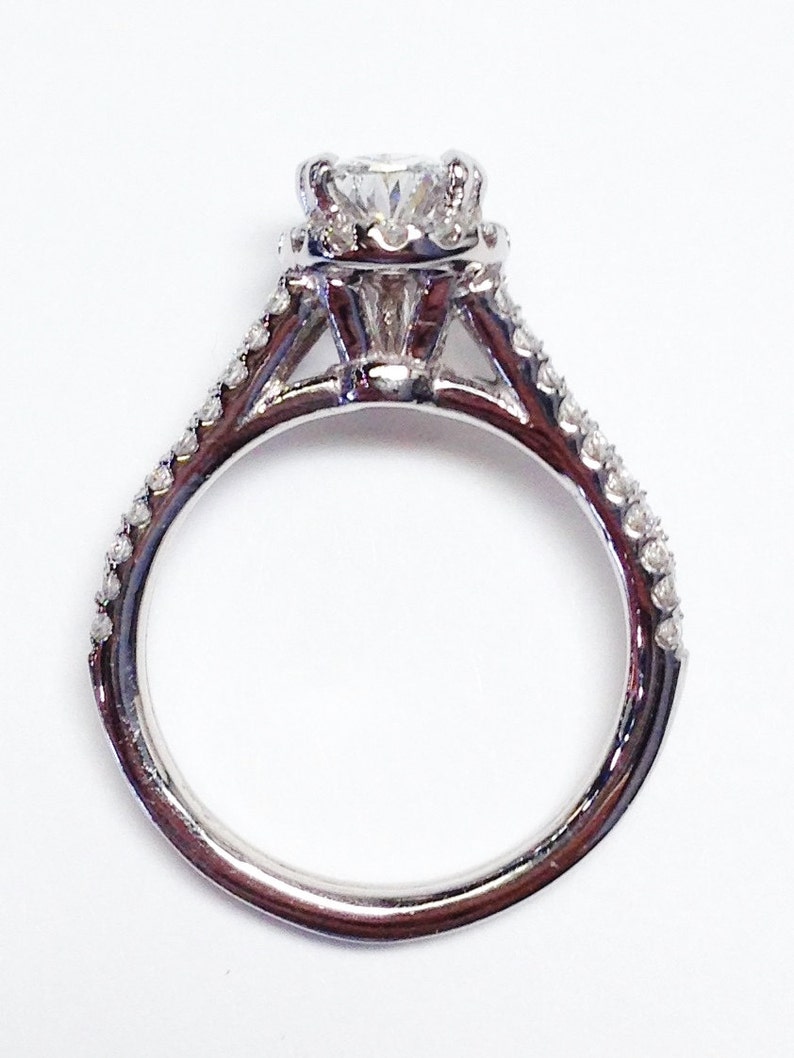 pear shaped halo split shank