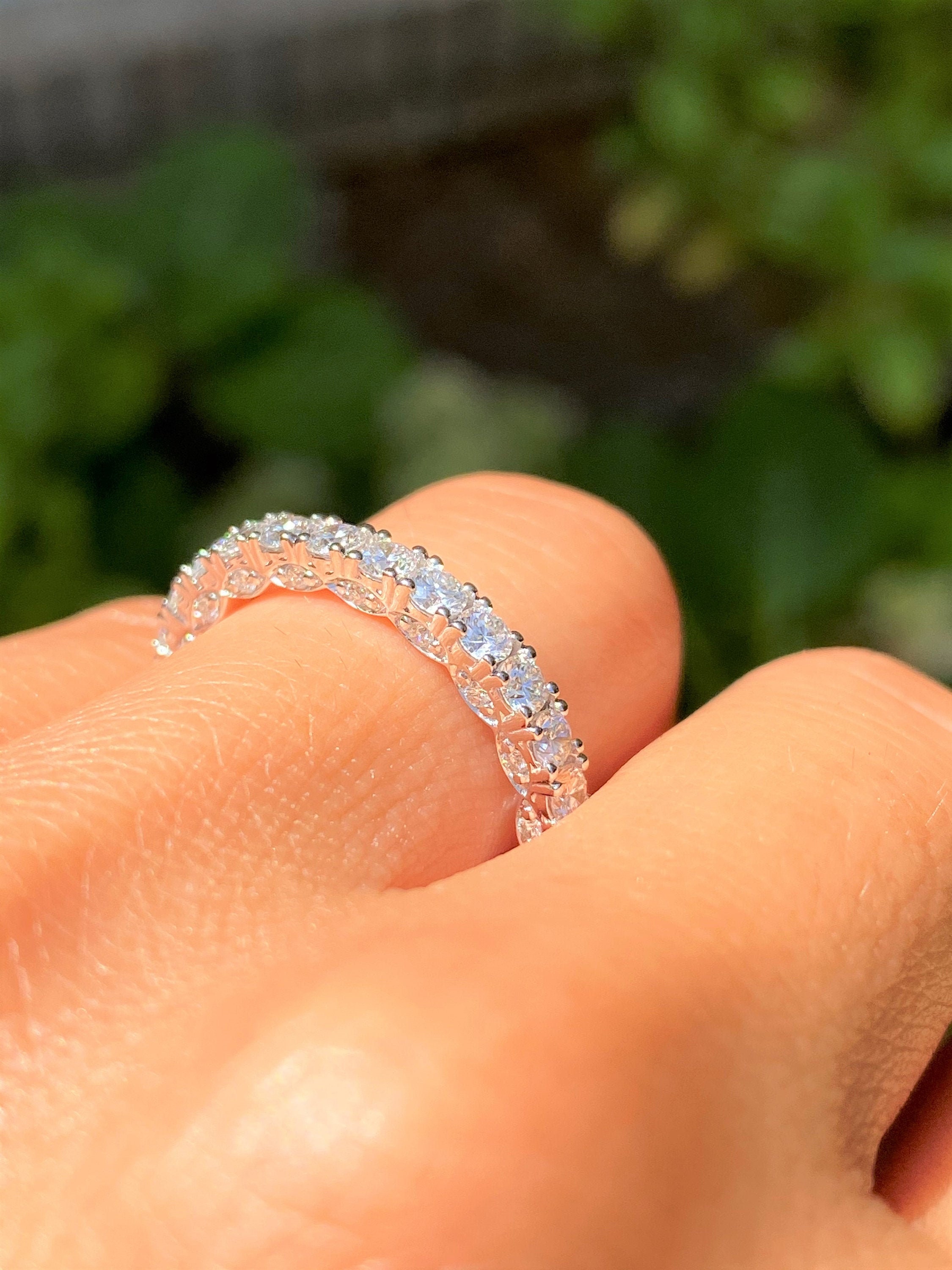 U prong diamond eternity band sales