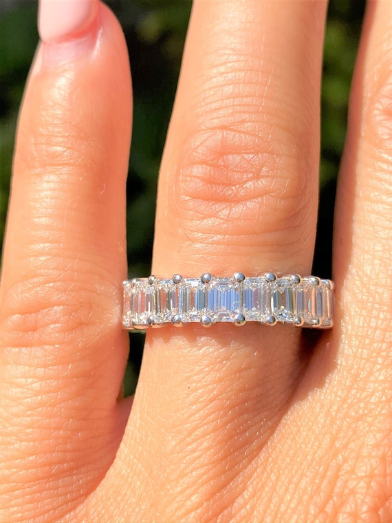 4.50 Ctw Wedding Ring Set. Anniversary Rings. Eternity Band. Rose