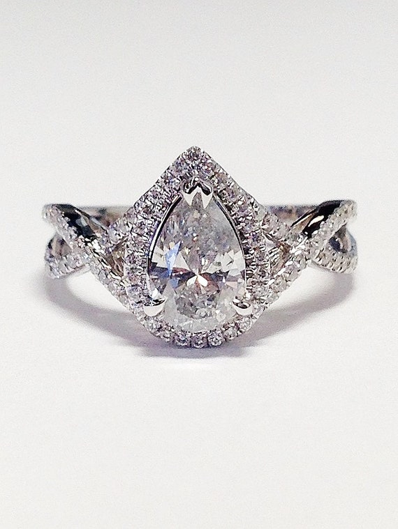 Platinum twist shop engagement rings