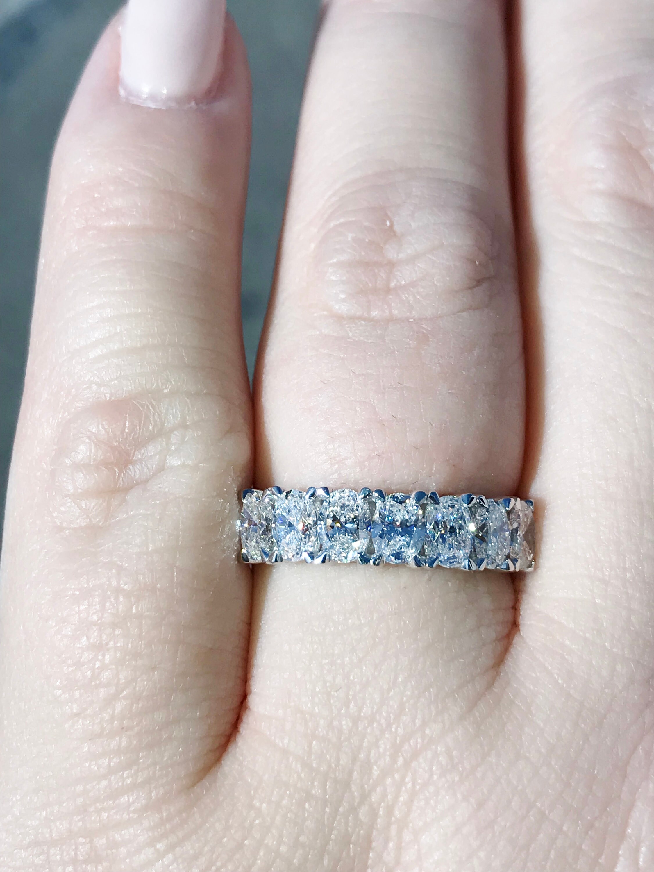 7 stone oval diamond ring online